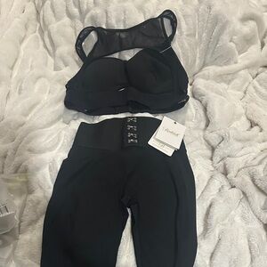 Bombshell Sportswear Black Camisole with Mesh Accents